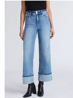 SOFIA | Margot Wide Leg High Rise Cuffed Jeans Luxe Vintage Denim Sz 8